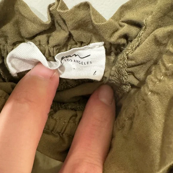 CJLA CARLY JEAN LOS ANGELES CONSTANCE DRESS OLIVE GREEN - Picture 4 of 6